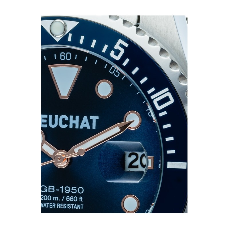 Montre Homme Beuchat BEU1950/61 Lunette Céramique - Bijouterie Haillot La seyne Sur Mer Six-fours 83