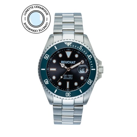 Montre Homme Beuchat BEU1950/62 Lunette Céramique - Bijouterie Haillot La seyne Sur Mer Six-fours 83