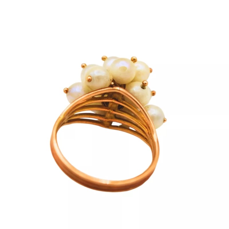 Bague Perle Or jaune 14k