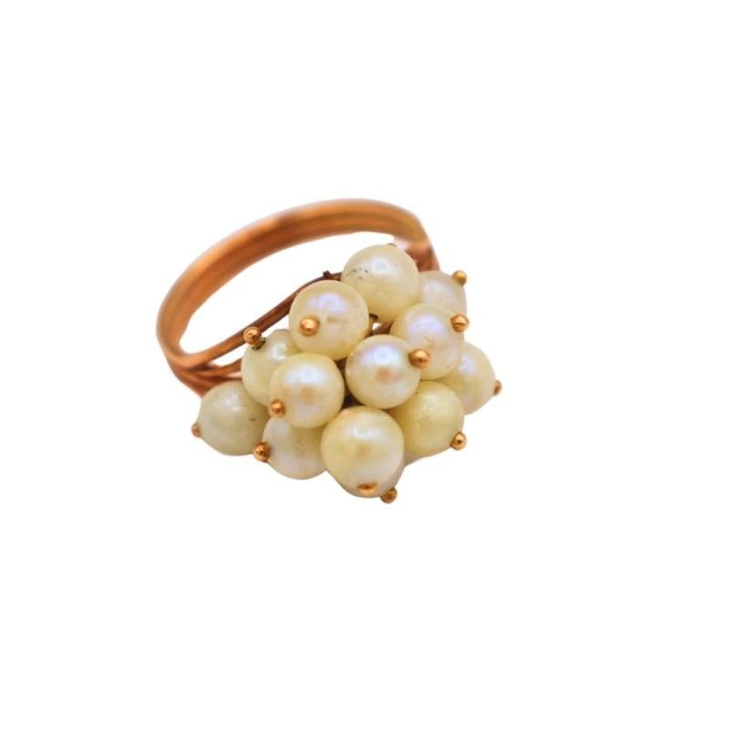 Bague Perle Or jaune 14k