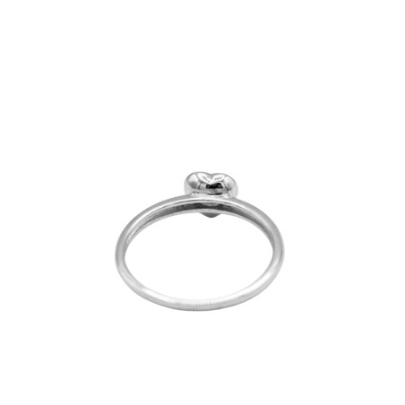 Bague Coeur Amethyste Femme Or Blanc - Bijouterie Haillot La Seyne sur mer 83