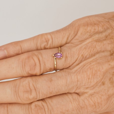 Bague Amethyste Femme Or- Bijouterie Haillot La Seyne sur mer 83