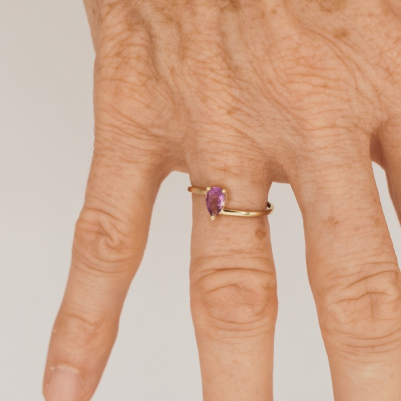 Bague Amethyste Femme Or- Bijouterie Haillot La Seyne sur mer 83