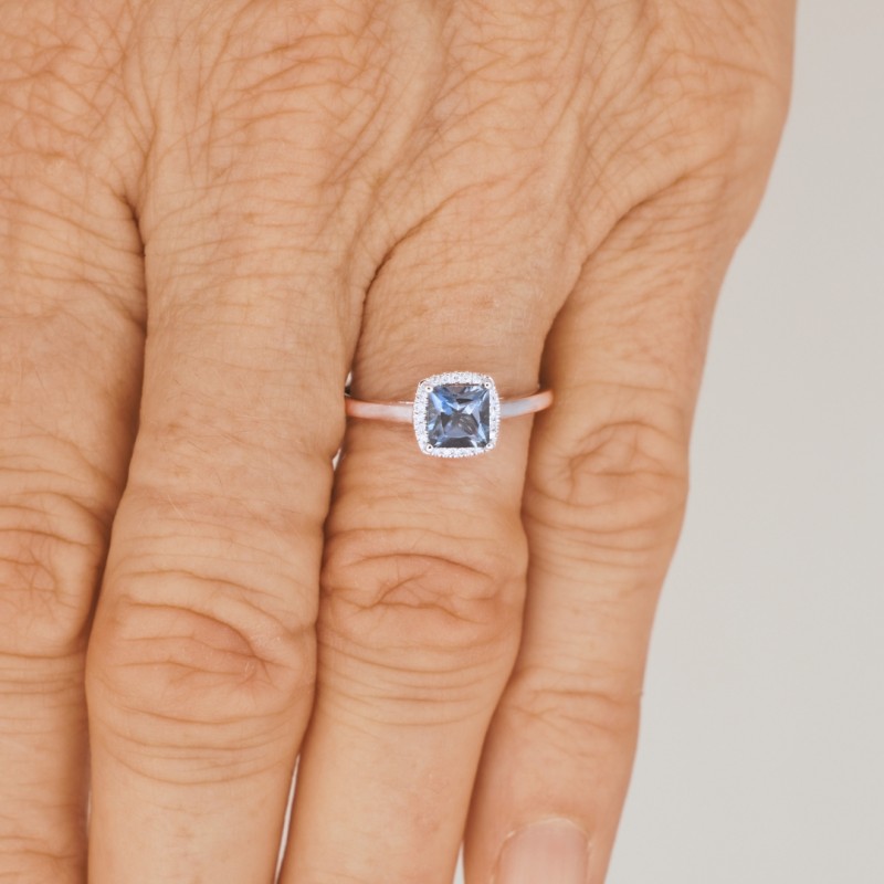Bague Topaze Diamant et Or Blanc - Bijouterie Haillot La Seyne sur mer 83