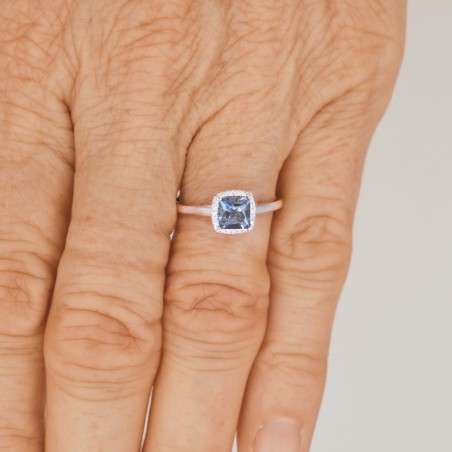 Bague Topaze Diamant et Or Blanc - Bijouterie Haillot La Seyne sur mer 83