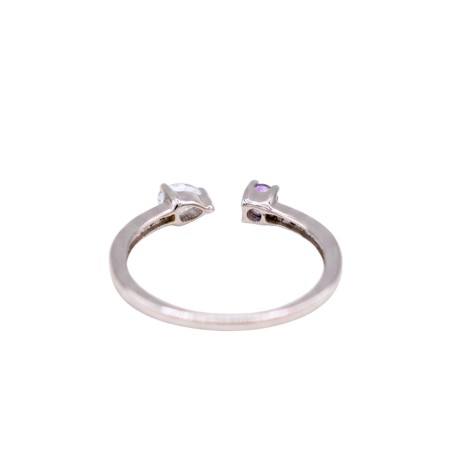 Bague Topaze Bleu Diamant et Or Blanc - Bijouterie Haillot La Seyne sur mer 83