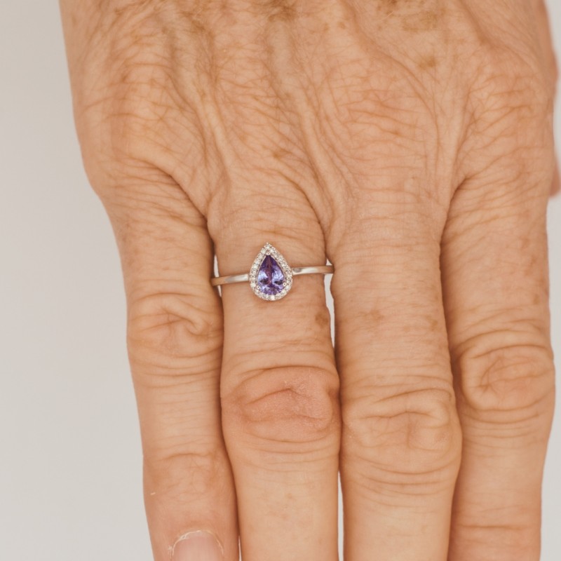 Bague Tanzanite Diamant et Or Blanc - Bijouterie Haillot La Seyne sur mer 83