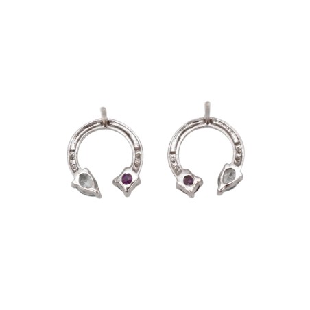 Boucles d'oreilles Topaze Bleu et Diamant - Bijouterie Haillot La Seyne sur mer 83