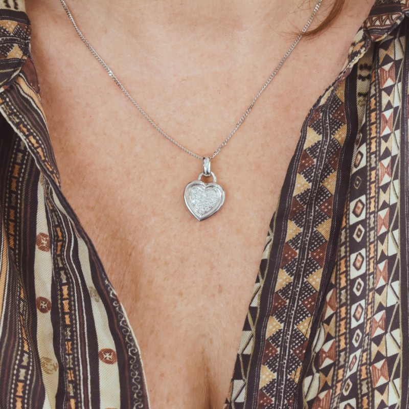 Pendentif Coeur Diamant - Bijouterie Haillot Six Fours La Seyne Sur Mer 83