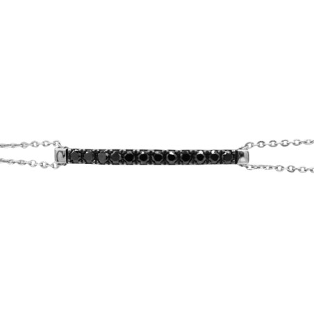 Bracelet Argent et Diamants noir - Bijouterie Haillot La Seyne Six-Fours 83