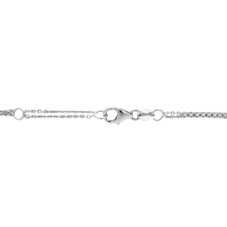 Bracelet Argent et Diamants noir