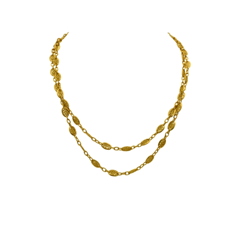 Sautoir Filigrane Or jaune 18k