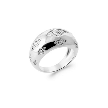 Bague en argent rhodié - bijouterie haillot la seyne sur mer