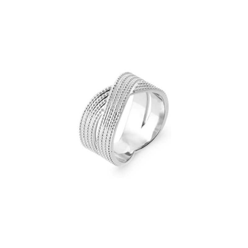 Bague en argent rhodié - bijouterie haillot la seyne sur mer