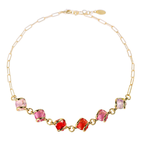 Collier Andrea Marazzini Lumina en métal doré et cristaux