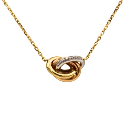 Collier Diamant Or jaune & blanc 18k
