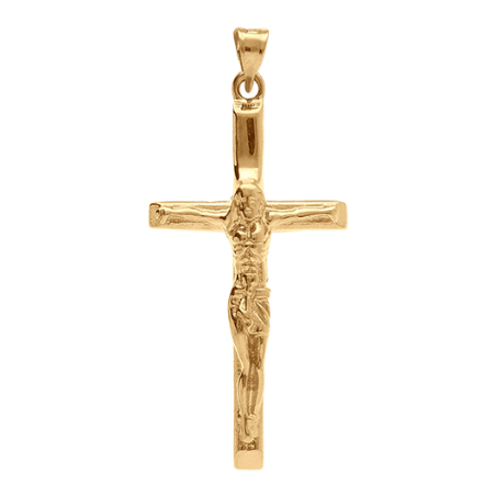 Pendentif Jésus sur croix en plaqué or