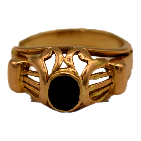 Bague Ajourée Saphir Or jaune 18k