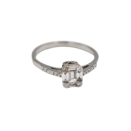 Bague Diamant Or blanc 18k