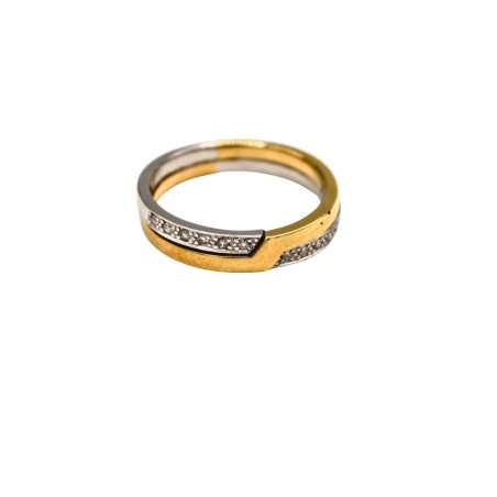 Alliance Diamant Or jaune & blanc 18k