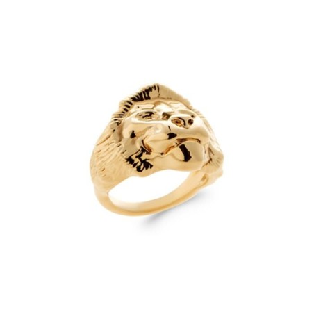 Bague tête de lion en plaqué or - bijouterie haillot la seyne sur mer