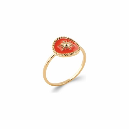 Bague en plaqué or et émail - bijouterie haillot la seyne sur mer