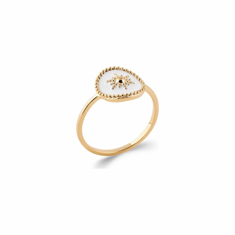 Bague en plaqué or et émail - bijouterie haillot la seyne sur mer