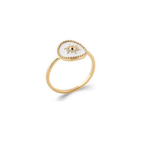 Bague en plaqué or et émail - bijouterie haillot la seyne sur mer