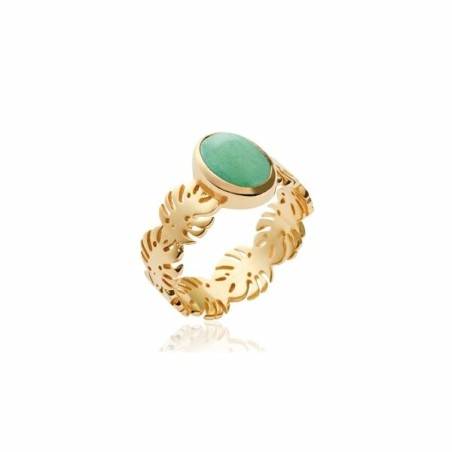 Bague en plaqué or et aventurine - bijouterie haillot la seyne sur mer