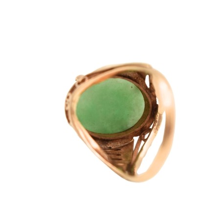 Bague jade 14 k