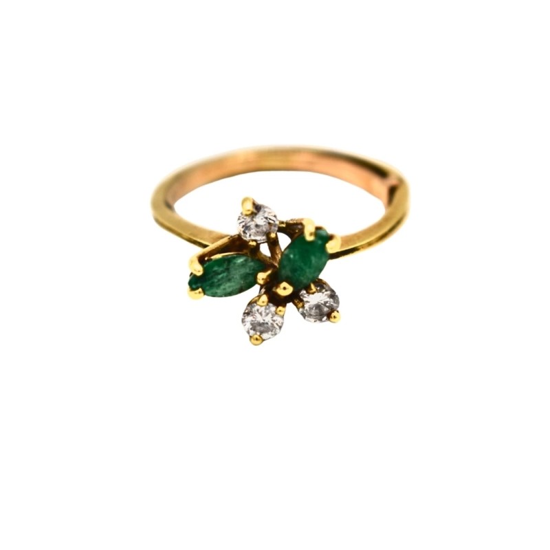 Bague Emeraude et Diamants Or 18K