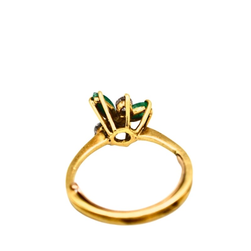Bague Emeraude et Diamants Or 18K