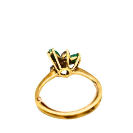 Bague Emeraude et Diamants Or 18K