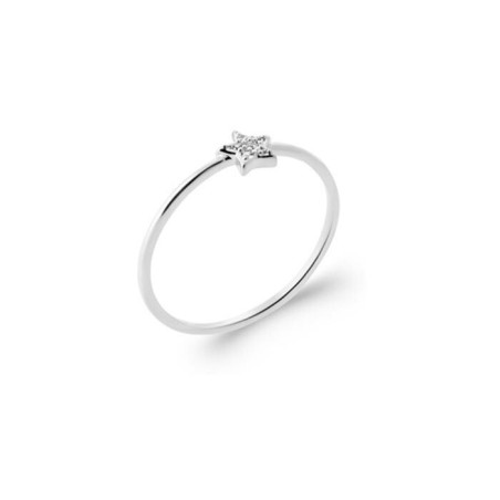 Bague en argent rhodié et oxyde de zirconium - bijouterie haillot la seyne sur mer