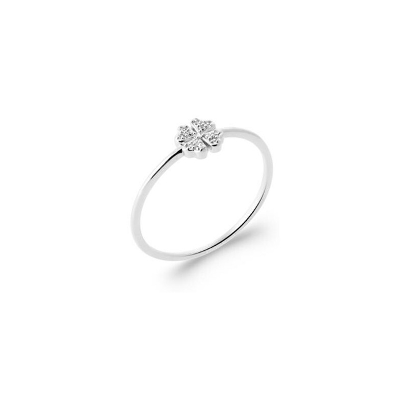 Bague en argent rhodié et oxyde de zirconium - bijouterie haillot la seyne sur mer