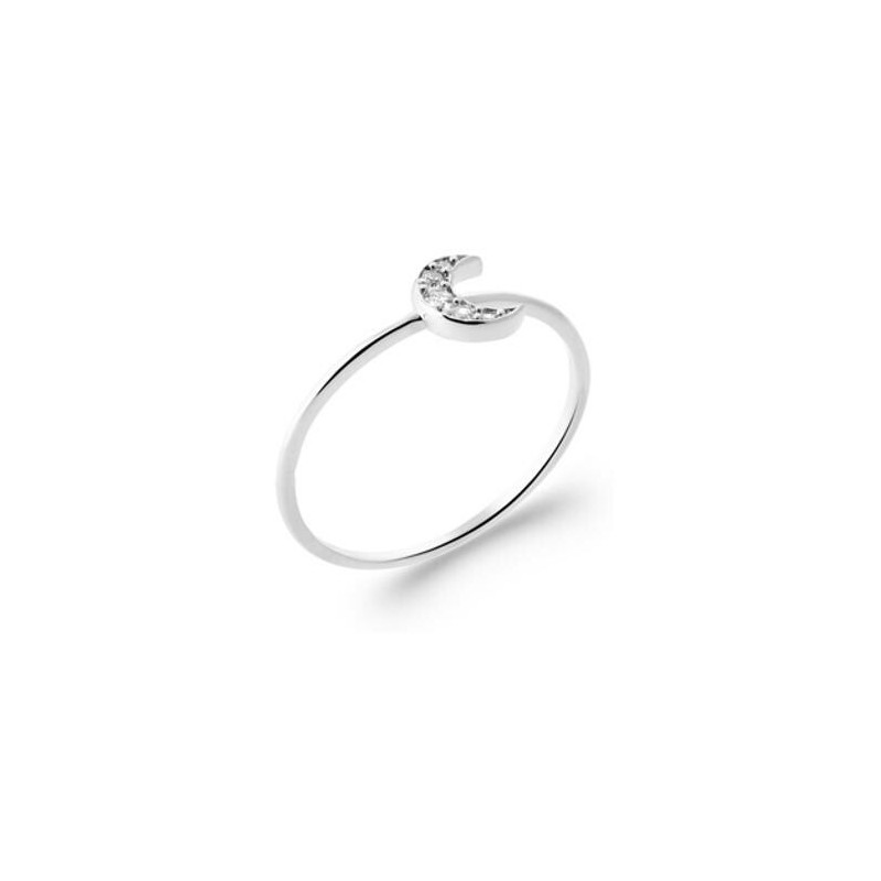 Bague en argent rhodié et oxyde de zirconium - bijouterie haillot la seyne sur mer