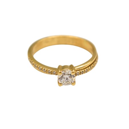 Solitaire Diamant de synthèse Or 18k - bijouterie haillot la seyne sur mer