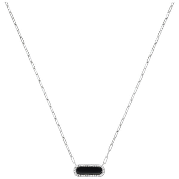 Collier argent et oxyde ref AGF170064N