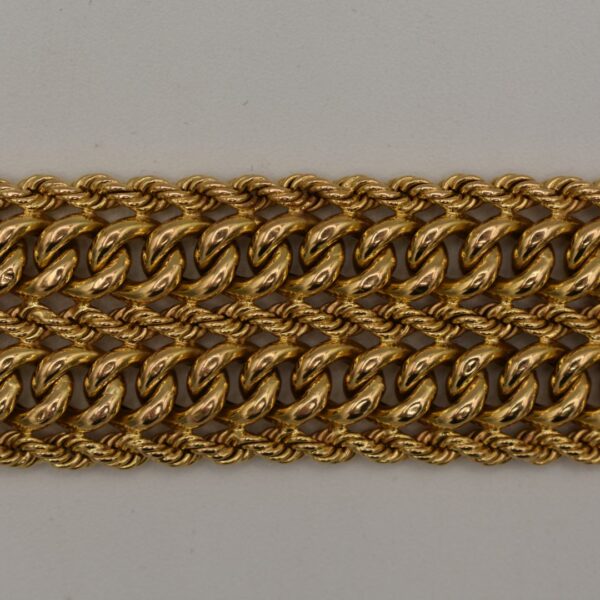 Bracelet double rang en or jaune 18 karats