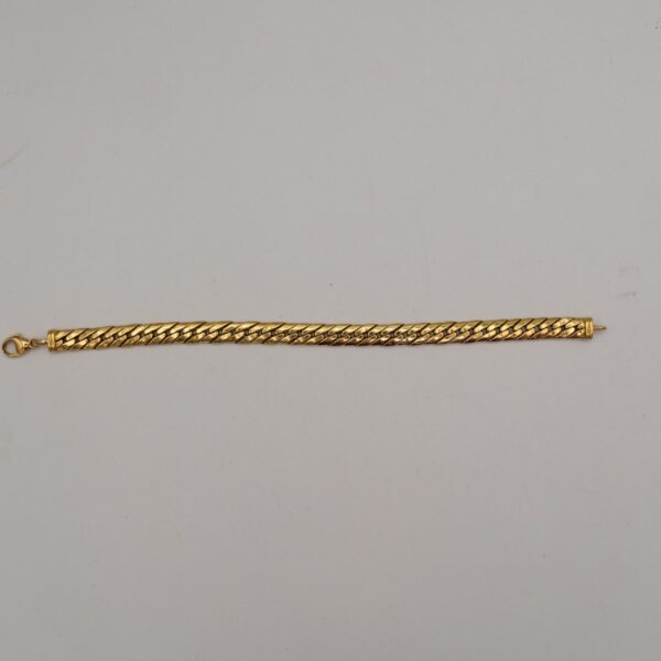 Bracelet maille anglaise en or jaune 18 karats