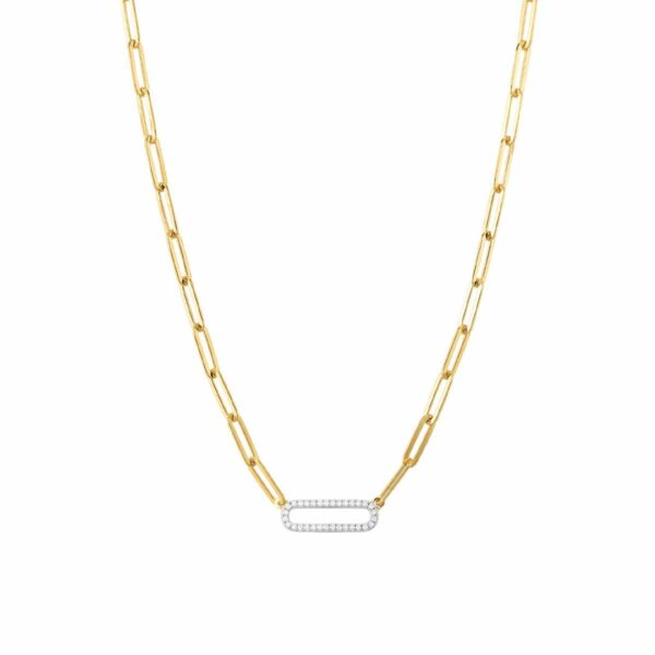 Collier argent bicolore ref AGF170023N